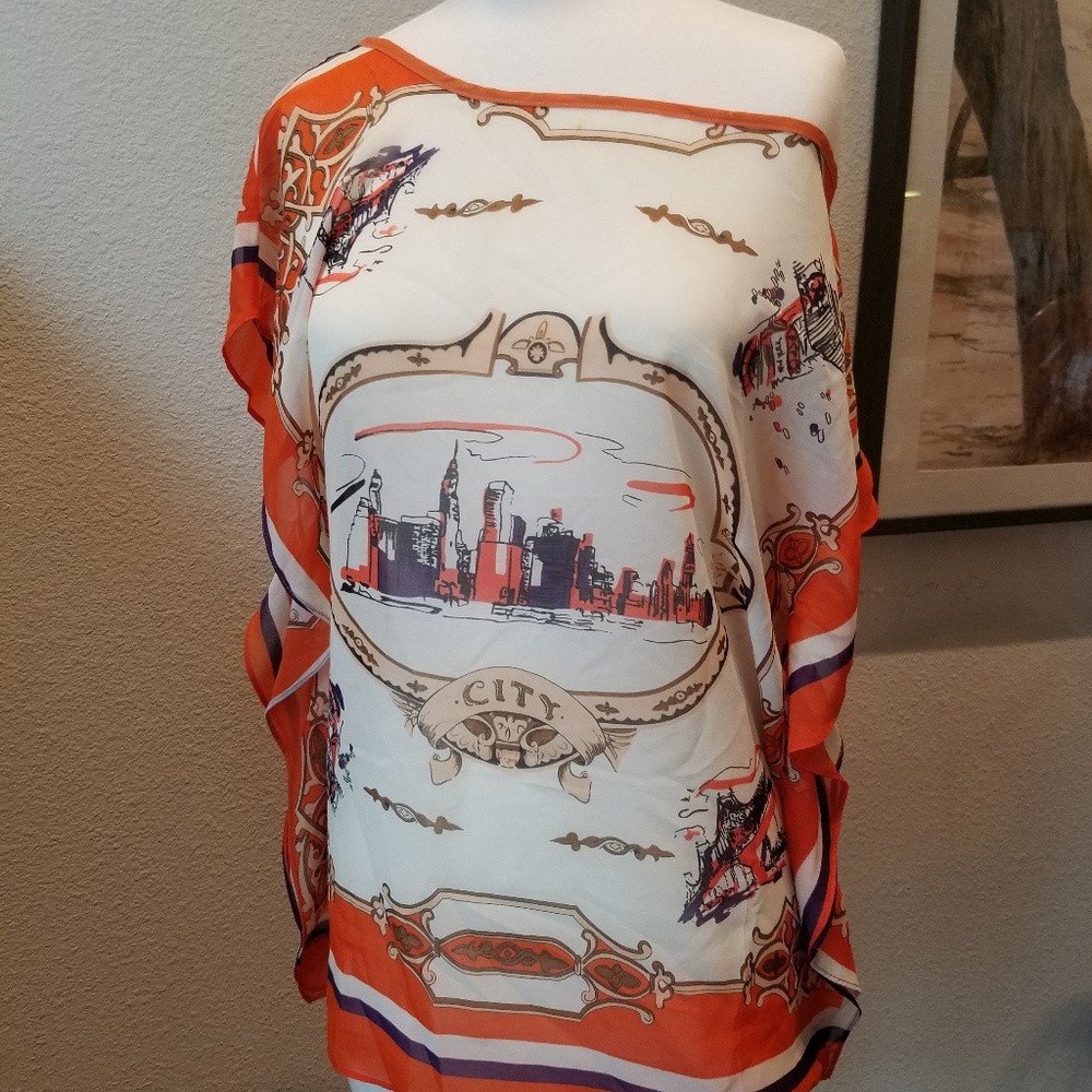 Kaussa Cute scarf top nwt